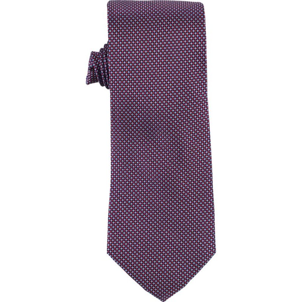 The Men's Store Mens Tonal Grid Self-tied Necktie, NWT